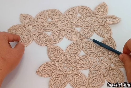 Crochet Leaf Motif Runner – Almost Finished